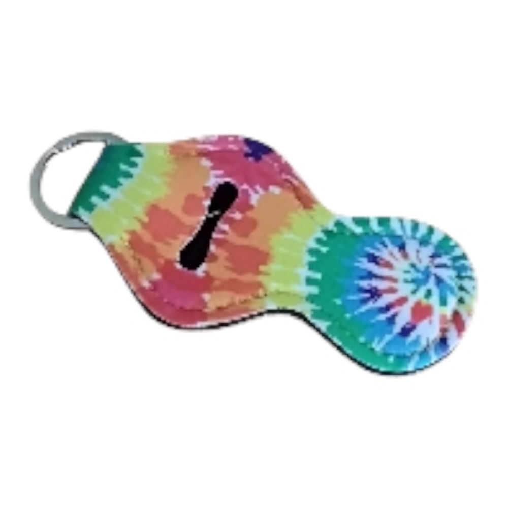 Colorful Tie-Dye Keychain Card Holder